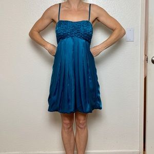 100 % silk pleated dress